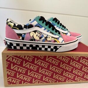 Vans Pink and Blue Mickey Mouse Sneakers